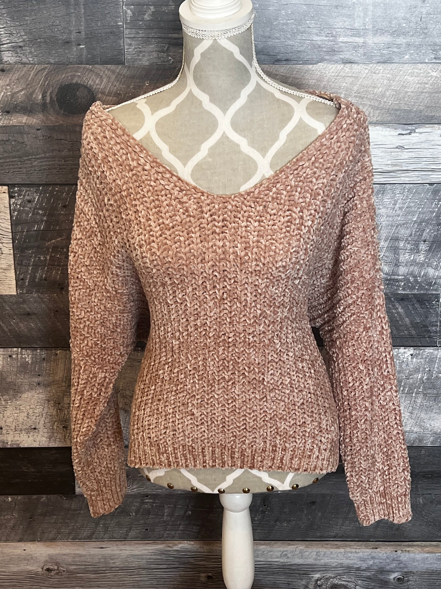 Ladies Tan Sweater